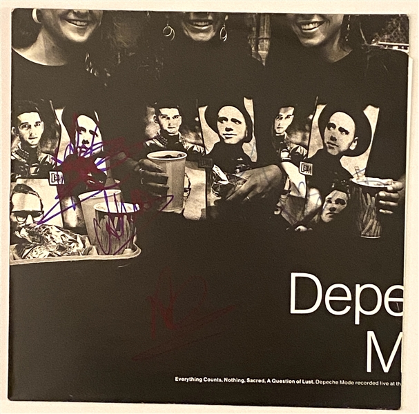 Depeche Mode Group Signed “Everything Counts/Nothing/Sacred/A Question Of Lust” 12” UK EP Record Album (4 Sigs) (John Brennan Collection) (JSA)