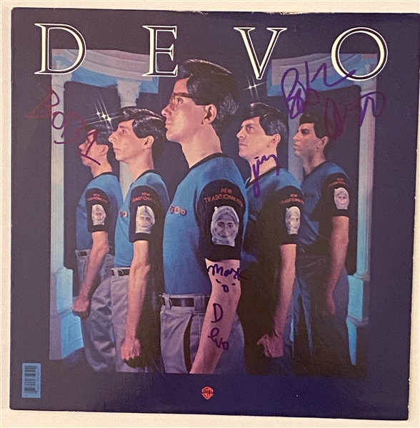 Devo In-Person Group Signed “New Traditionalists” Record Album (John Brennan Collection) (BAS Guaranteed)