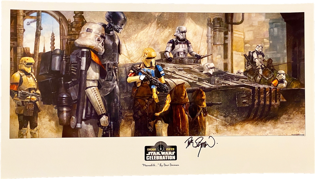 Star Wars Rogue One: Exclusive Star Wars Celebration 2019 Chicago Signed Dave Dorman VIP Limited Print (Beckett/BAS Guaranteed)