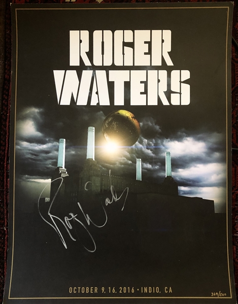 Pink Floyd: Roger Waters Signed Limited Edition 2016 Desert Trip Concert Poster (Beckett/BAS Guaranteed)(Floyd Authentic Guaranteed)