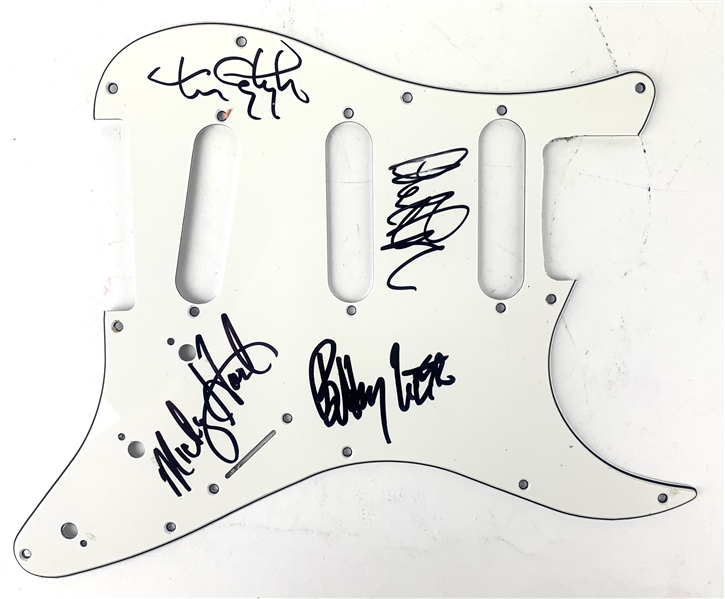The Grateful Dead Group Signed Stratocaster Style Electric Guitar Pickguard with Hart, Weir, Lesh & Constanten (Beckett/BAS LOA)