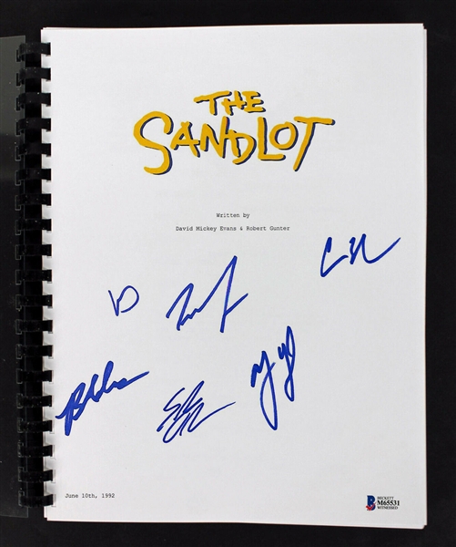 The Sandlot (6) Cast Signed Movie Script (Beckett/BAS)