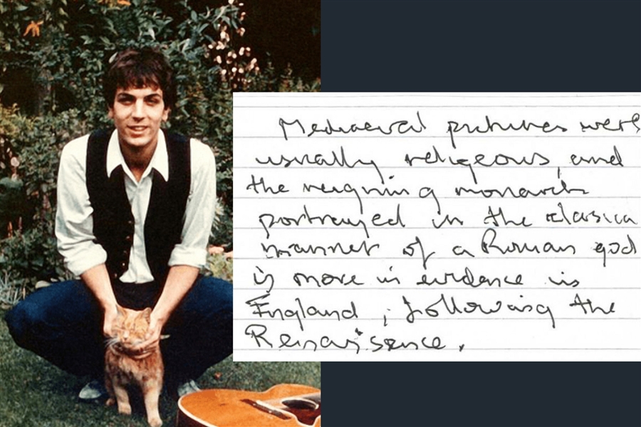 Pink Floyd: Syd Barrett RARE Personal Handwritten Note (Tracks COA & JSA Authentication) 