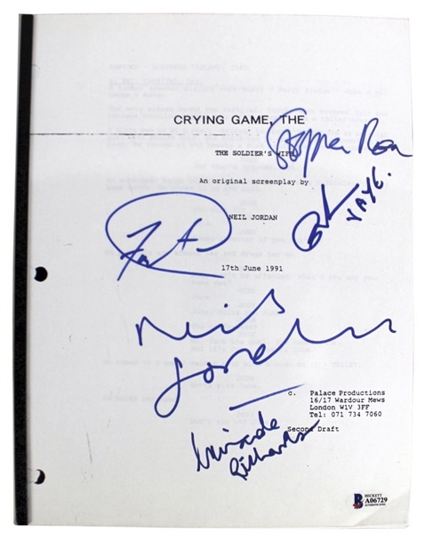 “Crying Game” Cast-Signed Script (5 Sigs) (BAS Authentication) 
