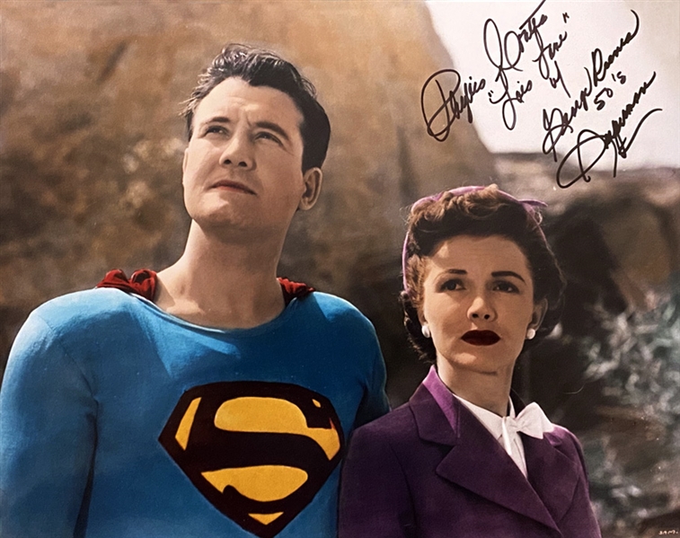 Superman: Phyllis Coates Signed 11" x 14" Color Photo as Lois Lane (Beckett/BAS Guaranteed)