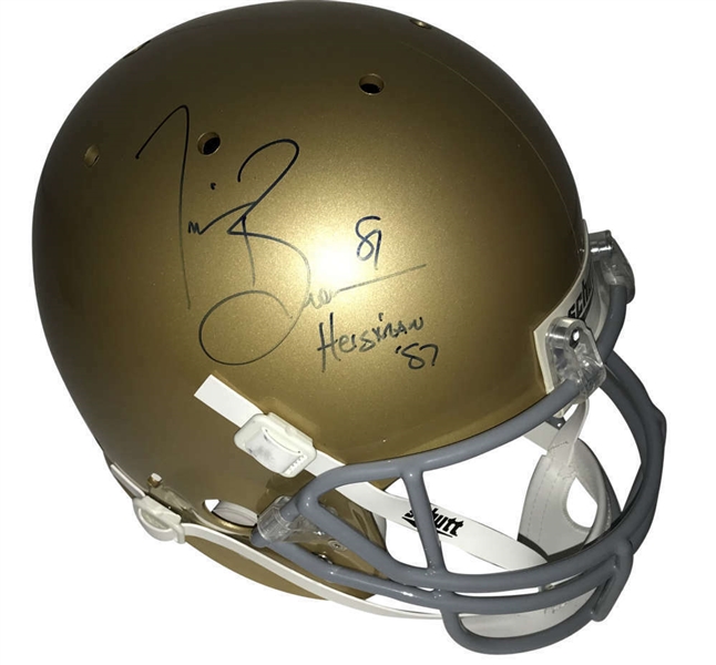 Tim Brown Signed "Heisman 87" Notre Dame Full Size Replica Helmet (JSA)