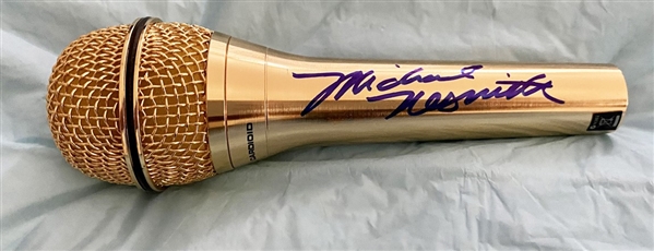 The Monkees: Michael Nesmith Signed Peavey Pro Style Microphone with Signing Pic (BAS/Beckett Guaranteed)