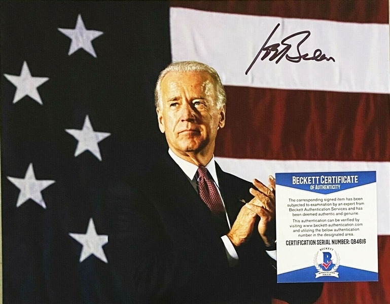 President Joe Biden Signed 8" x 10" Color Photo (Beckett/BAS COA)