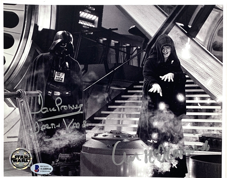 Sith Masters: Ian McDiarmid & David Prowse Signed 8" x 10" Photo (Beckett/BAS COA)