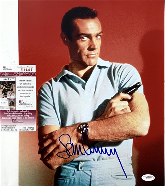 Sean Connery Signed 11" x 14" Color Photo as Agent 007: James Bond (JSA COA)