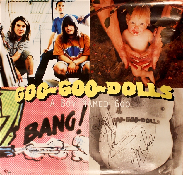 The Goo Goo Dolls Group Signed "A Boy Named Goo" 25" x 25" Promotionmal Poster (Beckett/BAS Guaranteed)