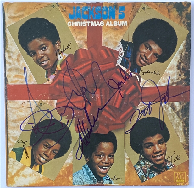 Jackson 5 In-Person Group Signed “Christmas Album” Record Album (5 Sigs) (John Brennan Collection) (JSA Authenticated)