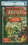 The Avengers #1 (Marvel, 1963) CGC GD 2.0 with WHITE Pages