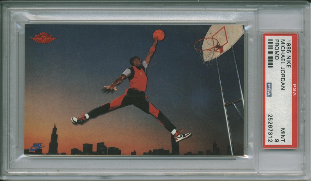1985 Nike Michael Jordan Promotional Rookie Card RC :: PSA MINT 9