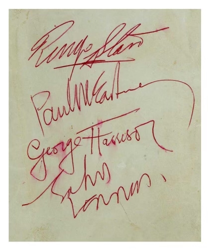 The Beatles Superb Vintage Group Signed Album Page c. 1963 (Caiazzo LOA)