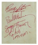 The Beatles Superb Vintage Group Signed Album Page c. 1963 (Caiazzo LOA)