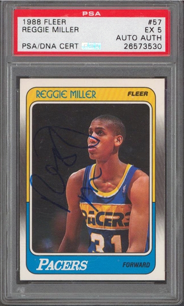 Reggie Miller Signed 1988 Fleer #57 Rookie Card (PSA/DNA)