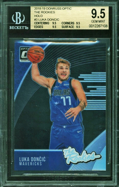 2018-19 Luka Doncic Donruss Optic The Rookies Holo - BGS 9.5 with Quad 9.5 Subgrades