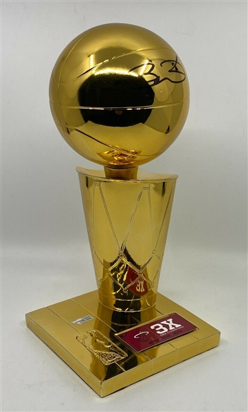Dwyane Wade Signed Miami Heat NBA Championship Replica Trophy (Fanatics COA)