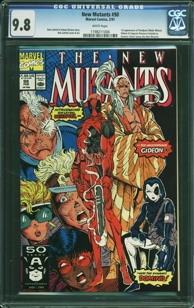 The New Mutants #98 (Marvel, 1991) CGC NM/MT 9.8 :: White Pages