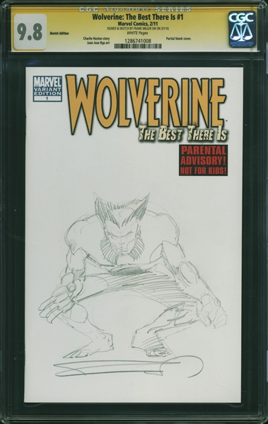 Wolverine: Frank Miller Signed "Wolverine: The Best There Is" Sketch Edition Comic Book w/ Hand-Drawn Wolverine Sketch! (CGC 9.8)