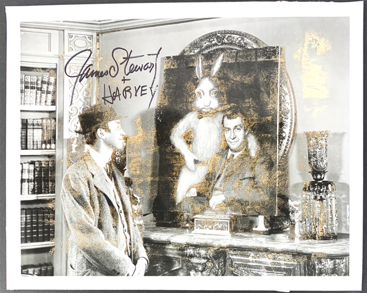 Jimmy Stewart Signed 8" x 10" B&W Photo with "Harvey" Inscription (JSA COA)