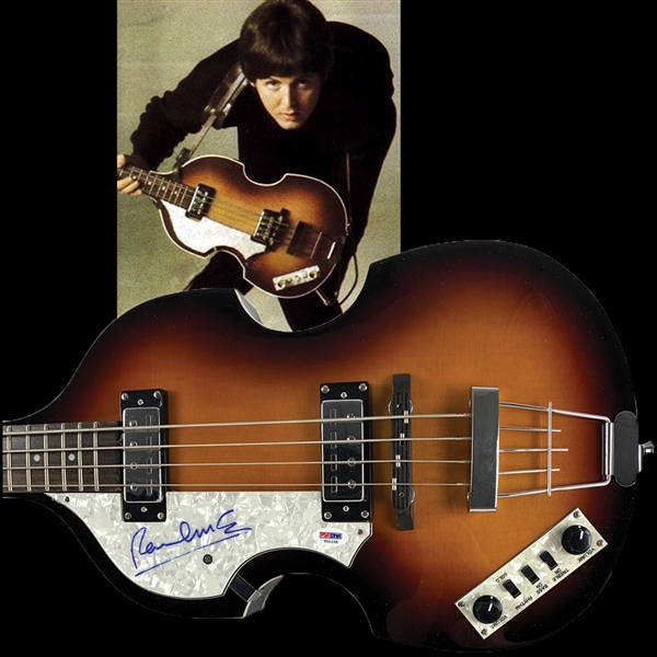 The Beatles: Sir Paul McCartney Superbly Signed Hofner Bass Guitar - The Iconic Beatle Bass! (PSA/DNA)