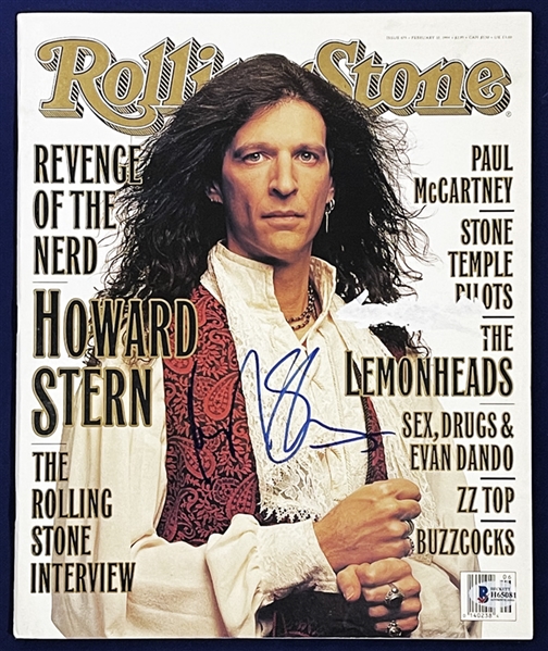 Howard Stern Signed IN-PERSON Feb 1994 Rolling Stone Magazine (Beckett BAS)