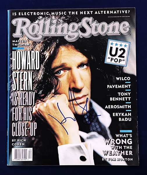 Howard Stern Signed IN-PERSON March 1992 Rolling Stone Magazine (Beckett/BAS Guaranteed)