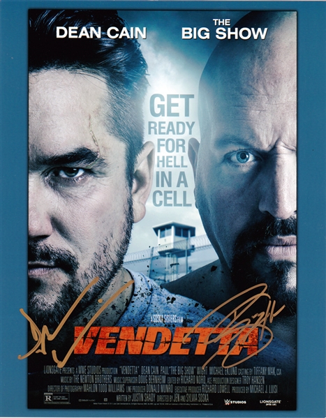 Dean Cain and WWE Superstar "The Big Show" Dual Signed 8x10 From Vendetta!  (Beckett/BAS Guaranteed)