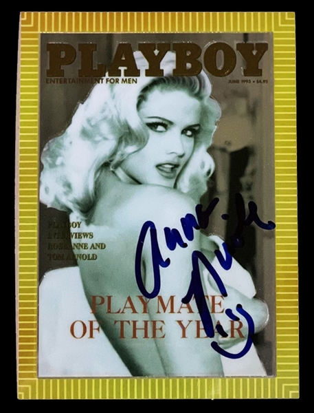 Anna Nicole Smith AUTOGRAPHED Playboy Trading Card! (Beckett/BAS Guaranteed)