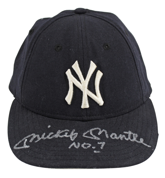 Mickey Mantle Signed Limited Edition New York Yankees Baseball Cap with "No. 7 " Inscription (UDA COA)