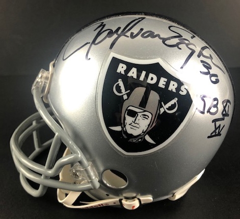Mark van Eeghen Signed Raiders Football Mini-Helmet (Beckett/BAS Guaranteed)