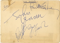 The Beatles 1963/1964 Group Signed Autograph Book Page (4 Sigs) (Beckett/BAS Guaranteed) (Tracks COA) 