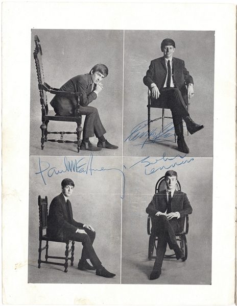 Beatles: Lennon, McCartney & Starr Signed “Beatles Show” 1962 Program (3 Sigs) (Frank Caiazzo LOA) (Perry Cox LOA) (Beckett/BAS LOA) 