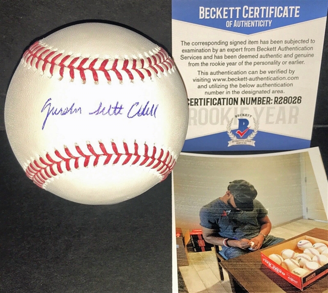 Jo Adell Single Signed OML Baseball with Rare "Jordan Scott Adell" Full Name Autograph (Beckett/BAS)