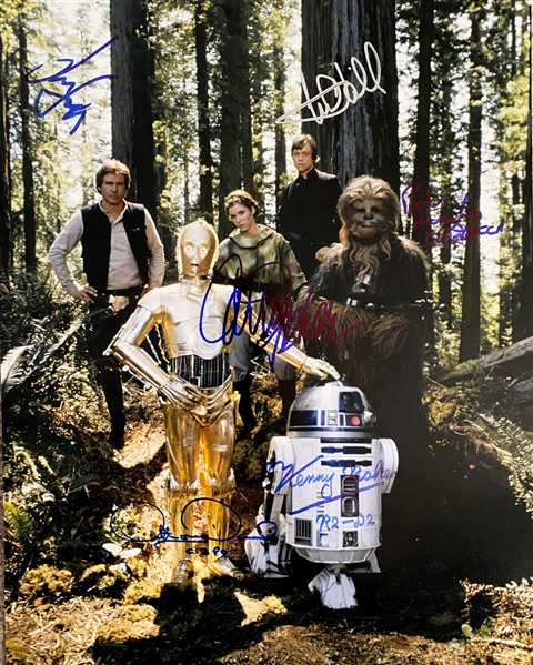 Star Wars: "Return of the Jedi" Beautiful Cast Signed 11" x 14" Photo w/Ford, Hamill, Fisher, etc. (Beckett/BAS Guaranteed)