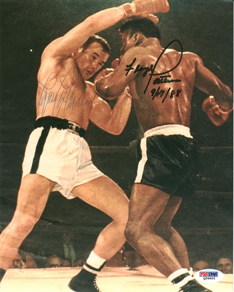 Boxing Greats Ingemar Johansson and Floyd Patterson Signed 8" x 10" Photograph (PSA/DNA)