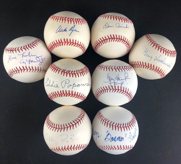 1967 Red Sox AL Champs, Lot of 9 Individually Signed Baseballs (JSA, PSA/DNA, Beckett/BAS)