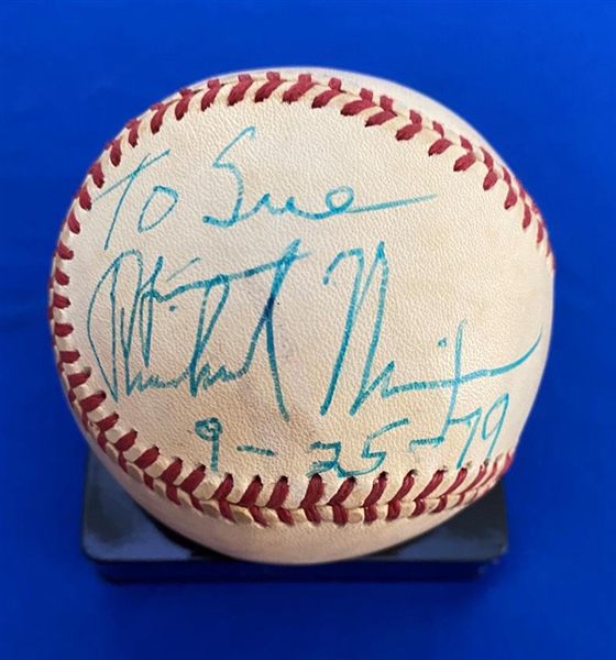 President Richard Nixon IN-PERSON Signed & Dated Baseball from 1979! (PSA/DNA)
