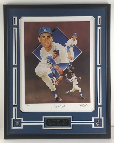 Sandy Koufax Signed Dodgers 18"x24" Christopher Paluso Lithograph (Beckett/BAS Guaranteed)
