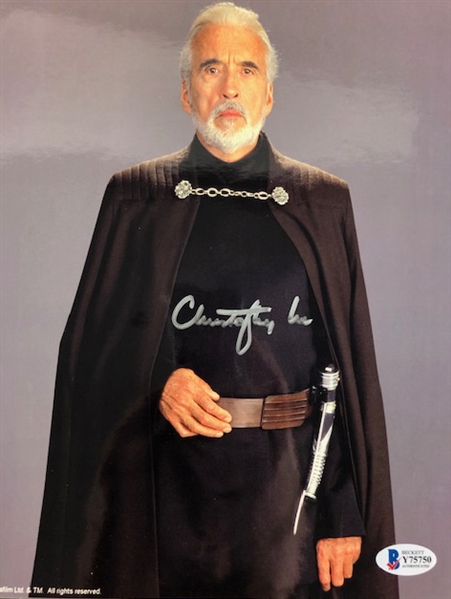Christopher Lee Signed 8" x 10" Color Photograph (Beckett/BAS)