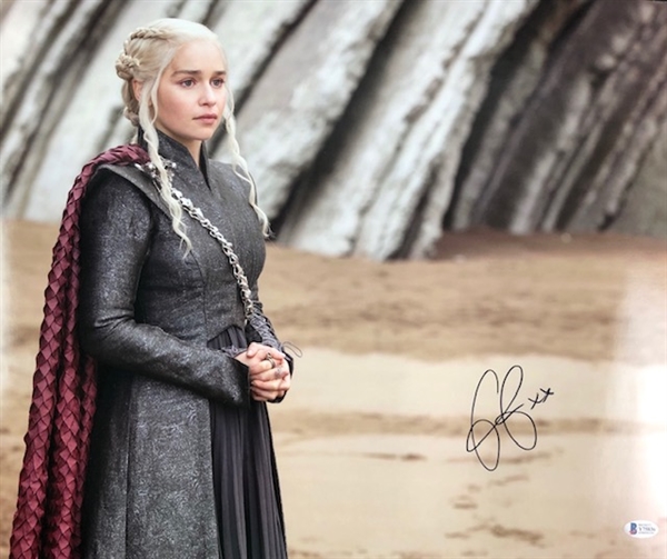 Emilia Clarke Signed 20" x 16" Color Photograph from Game of Thrones (Beckett/BAS)