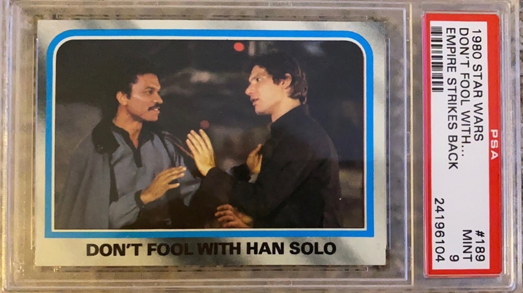 1980 Topps Star Wars The Empire Strikes Back Trading Card #189 - "Dont Mess with Han Solo" (PSA Mint 9)