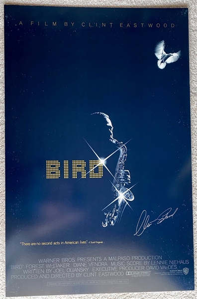 Clint Eastwood Signed Original 27" x 40" Movie Poster for "Bird" with Exceptional Full Autograph (Beckett/BAS Guaranteed)
