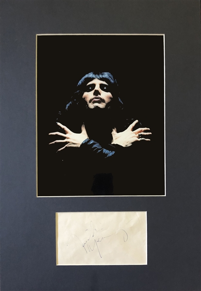 Queen: Freddie Mercury Signed Album Page in Custom Matted Display (Beckett/BAS LOA)