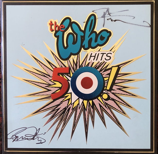 The Who: Roger Daltrey & Pete Townshend Signed "The Who Hits 50!" Framed Record Album (Beckett/BAS Guaranteed)