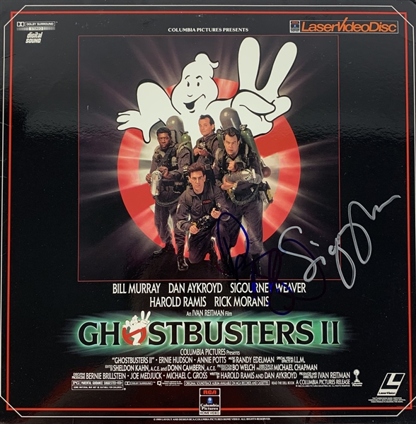 Ghostbusters II: Sigourney Weaver & Dan Aykroyd Dual Signed Laserdisc (Beckett/BAS Guaranteed)