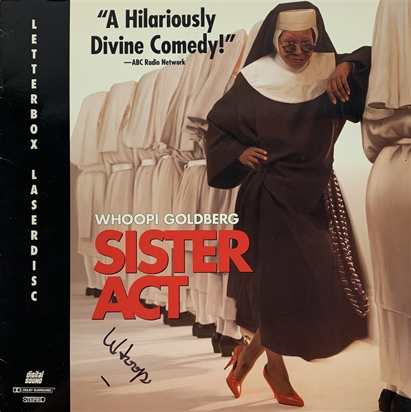 Whoopi Goldberg Signed Laserdisc for "Sister Act" (Beckett/BAS Guaranteed)