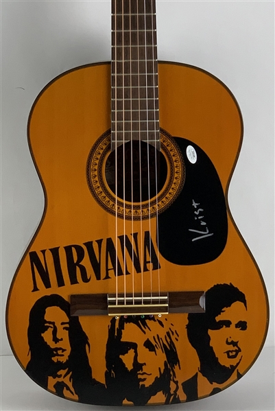 Nirvana: Krist Novoselic Signed Acoustic Guitar with Custom Hand Painted Artwork (JSA COA)
